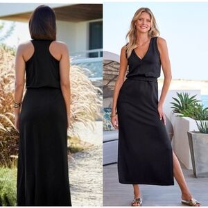 Boston Proper Luxe Lounge Blouson Maxi Dress Sz XXS